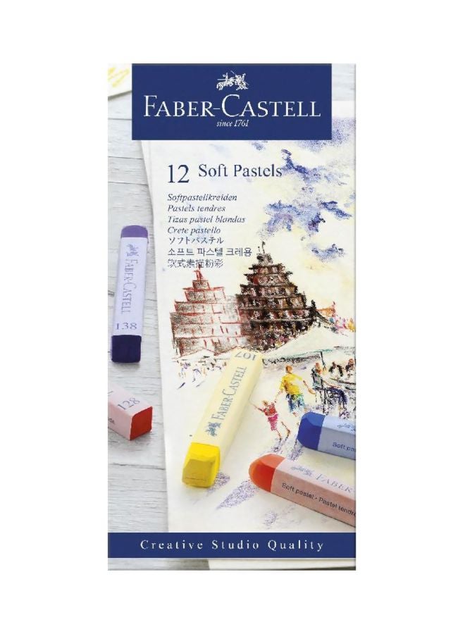 FABER-CASTELL - 12-Piece Goldfaber Soft Pastel Colour Set Multicolour - Image 1