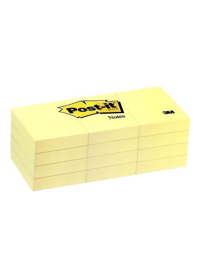 ثري ام مجموعة أوراق ملاحظات ذاتية اللصق بوست إت 653 من 1200 قطعة أصفر - Image 1
