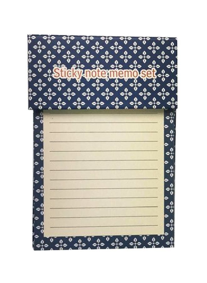 روكو مجموعة أوراق ملاحظات ذاتية اللصق مزينة بطبعة مكونة من 150 قطعة أزرق / بيج