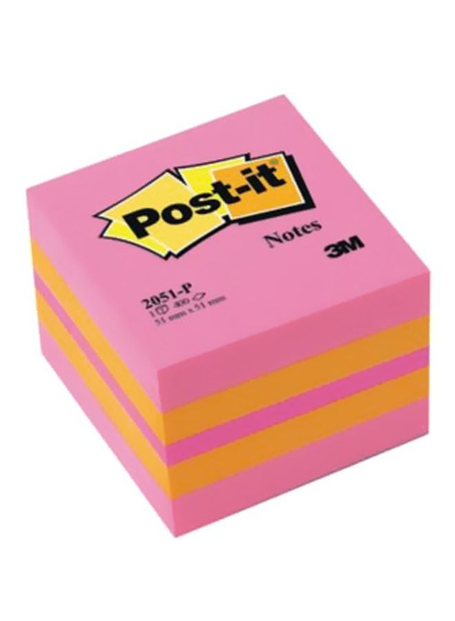 ثري ام طقم أوراق ملاحظات لاصقة بوست إت مكون من 400 قطعة وردي/أصفر