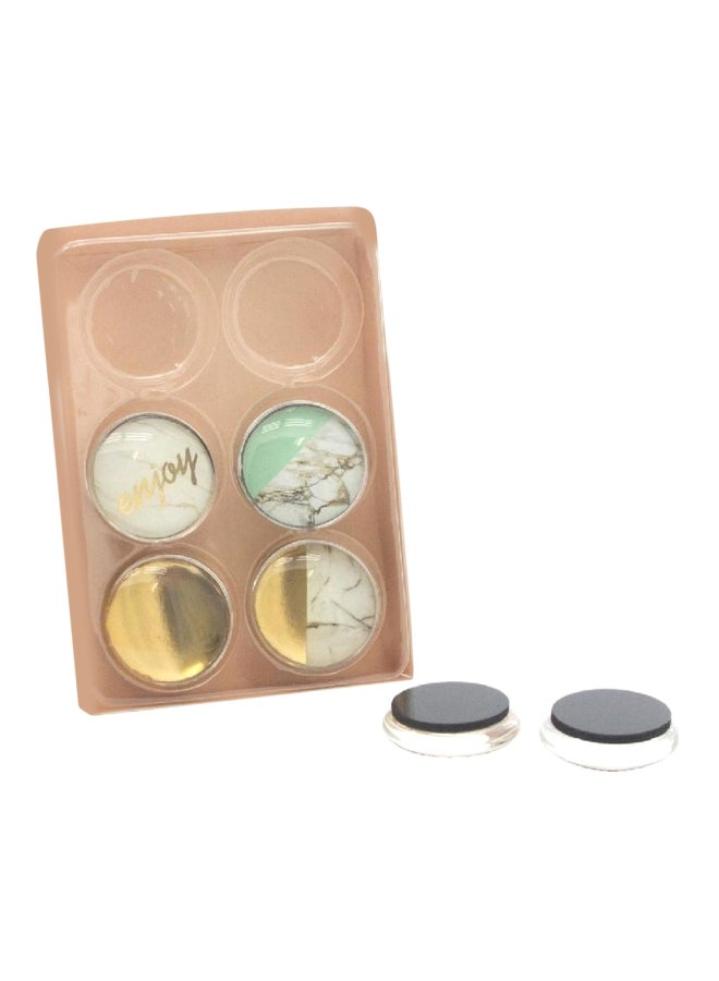 ROCO Set Of 6 All-Purpose Round Magnets Multicolour