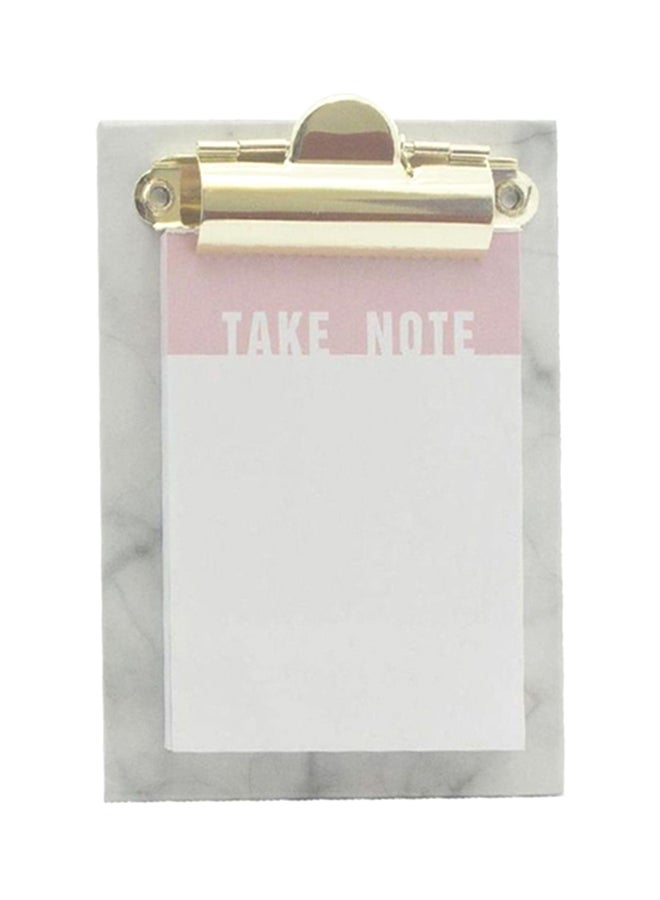 روكو لوحة مغناطيسية لتعليق الأوراق والملاحظات بتصميم الرخام أبيض/ رمادي/ ذهبي