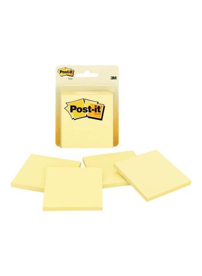 ثري ام طقم أوراق ملاحظات لاصقة بوست إت طراز 5400 مكون من 200 قطعة أصفر