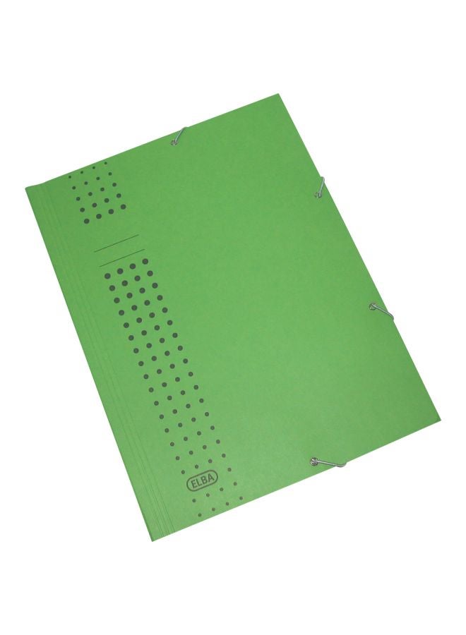 ELBA Elastic Closured Folder Green