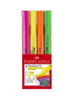 4-Piece Textliner Set Neon/Pink/Green