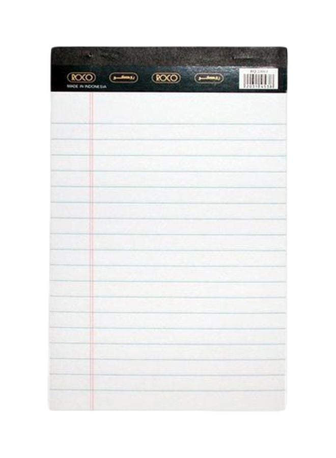 ROCO A5 Lined Notepad White