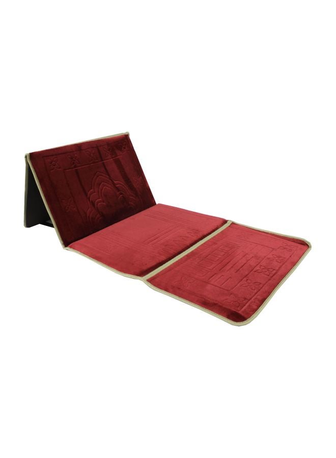 SUNDUS Cotton Foldable Mat Maroon/Yellow 72x53cm 