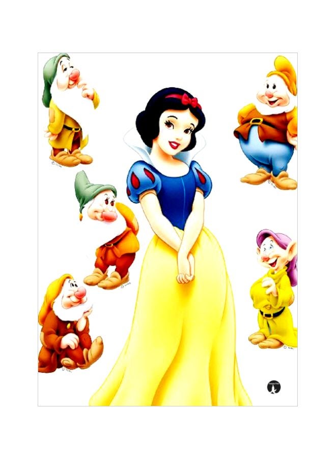 Cartoon Girl Printed Plate Yellow/Blue/Brown 20x15cm