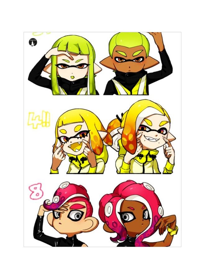 BP Cartoon Printed Metallic Plate Yellow/Green/Brown 20x15cm