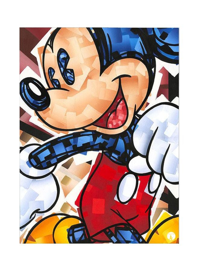 Mickey Mouse Printed Metallic Plate Multicolour 20x15cm