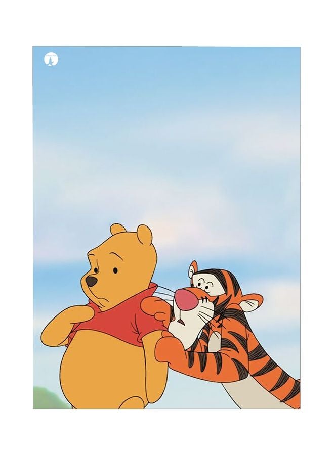 BP Winnie The Pooh Themed Metallic Plate Blue/Yellow/Orange 20x15cm