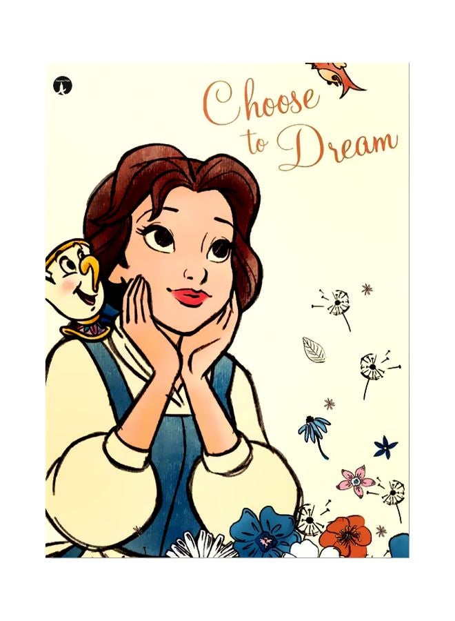 Cartoon Themed Metallic Plate Beige/Blue/Brown 20x15cm