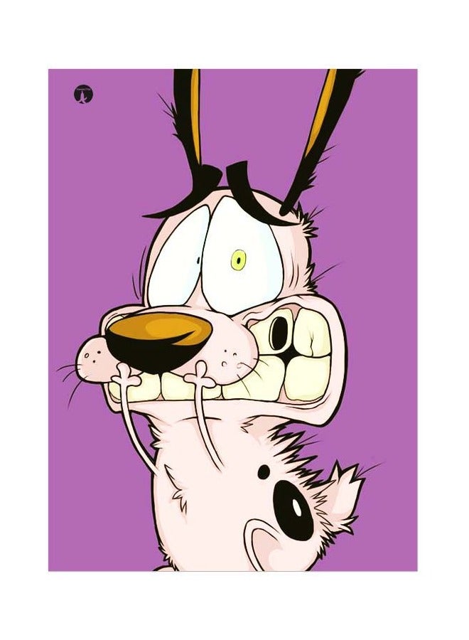 BP Courage The Cowardly Dog Themed Metallic Plate Purple/Pink/Black 20x15cm