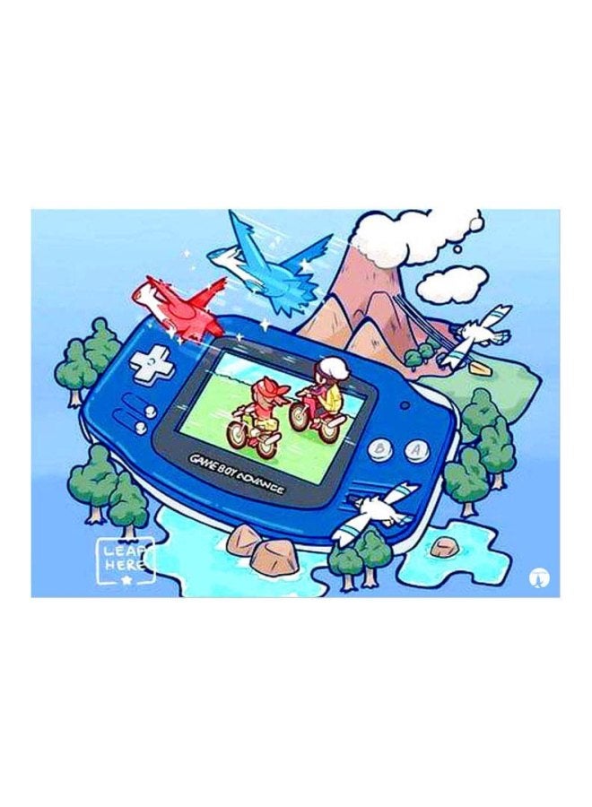 BP Video Game Themed Metallic Plate Blue/Green/Red 20x15cm 
