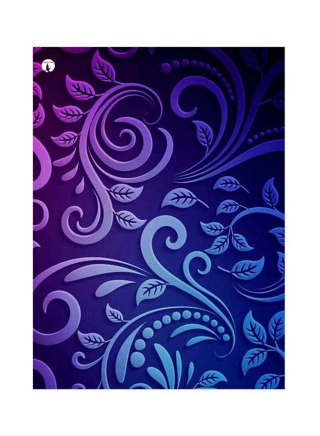 BP Leaves Themed Metallic Plate Blue/Purple 20x15cm 