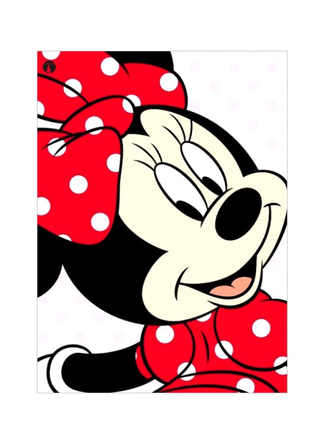 Mickey Mouse Themed Metallic Plate Black/Red/White 20x15cm