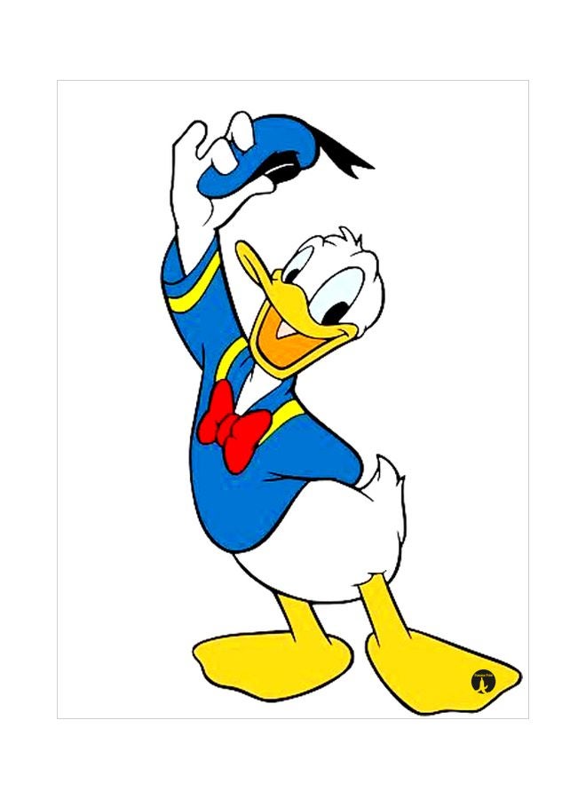 BP Donald Duck Themed Metallic Plate Red/Blue/White 20x15cm