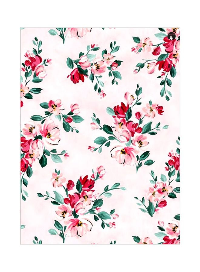 BP Floral Themed Metallic Plate Pink/Green/Yellow 20x15cm