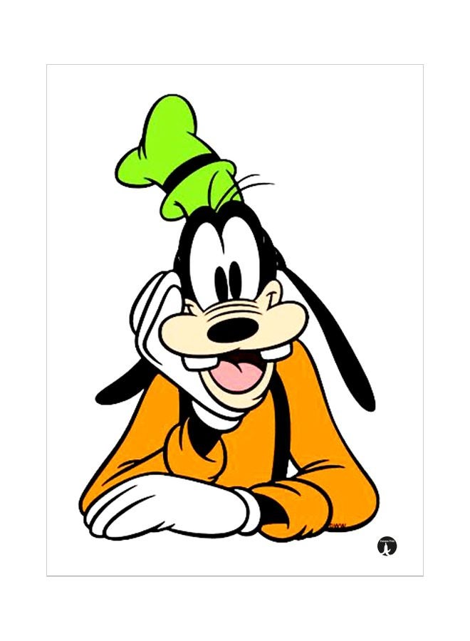 BP Cartoon Themed Metallic Plate White/Yellow/Black 20x15cm