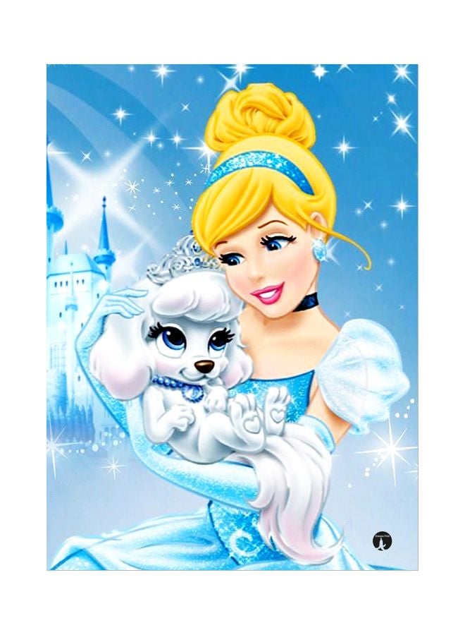 BP Barbie Themed Metallic Plate Blue/White/Yellow 20x15cm 
