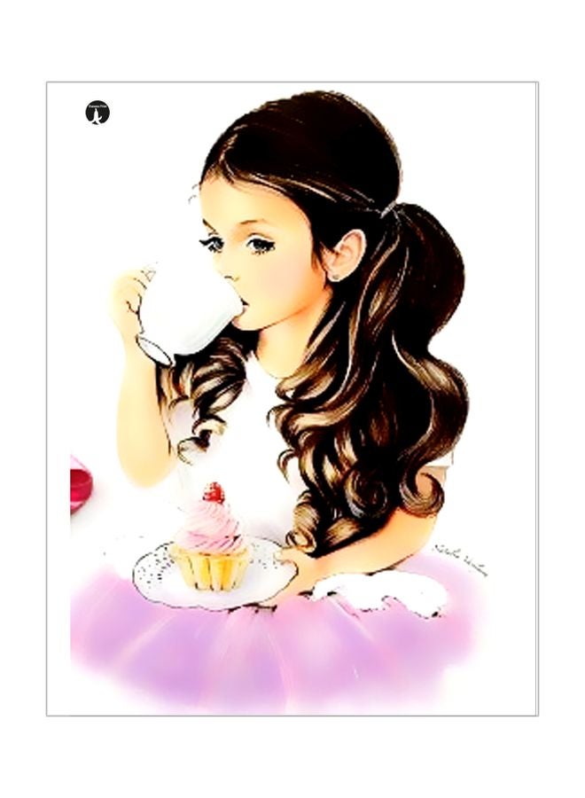 BP Themed Metallic Plate Brown/Purple/White 20x15cm