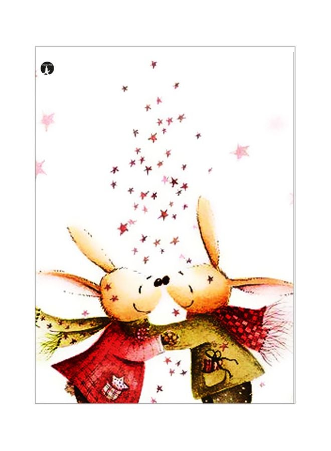 BP Cartoon Printed Metallic Plate White/Red/Yellow 20x15cm