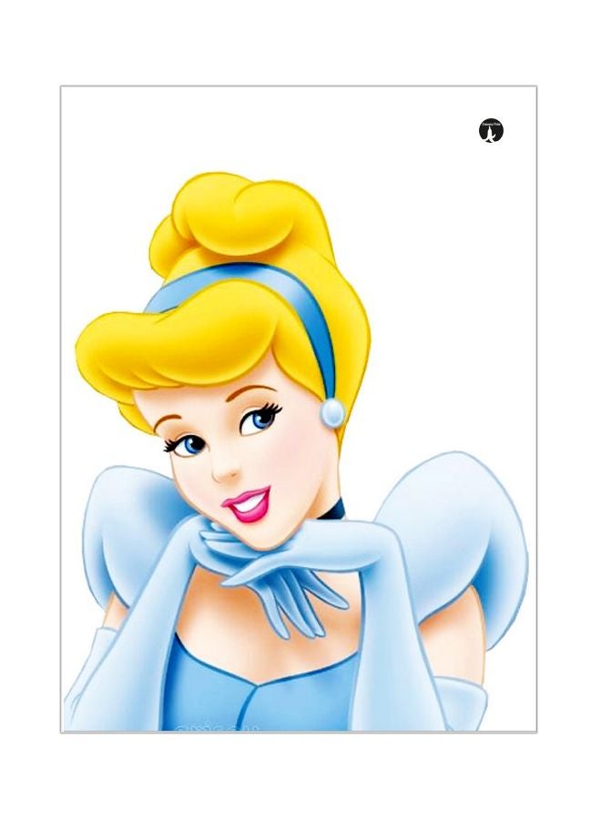 بي بي لوح من المعدن بتصميم فتاة أبيض/أزرق/أصفر 20x15سم