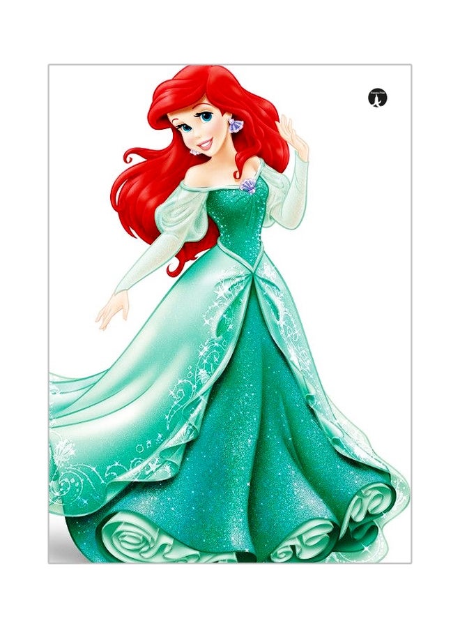 BP Princess Themed Metallic Plate Green/White/Red 20x15cm