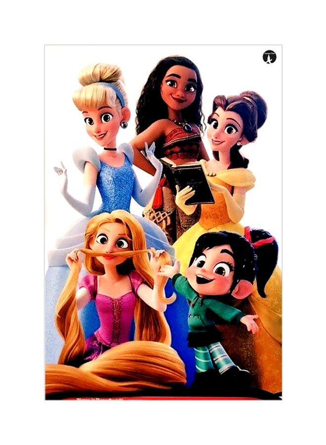 BP Princess Themed Metallic Plate Blue/Pink/Yellow 20x15cm