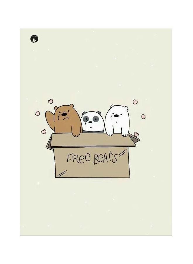 BP Free Bears Themed Metallic Plate Brown/White/Black 20x15cm