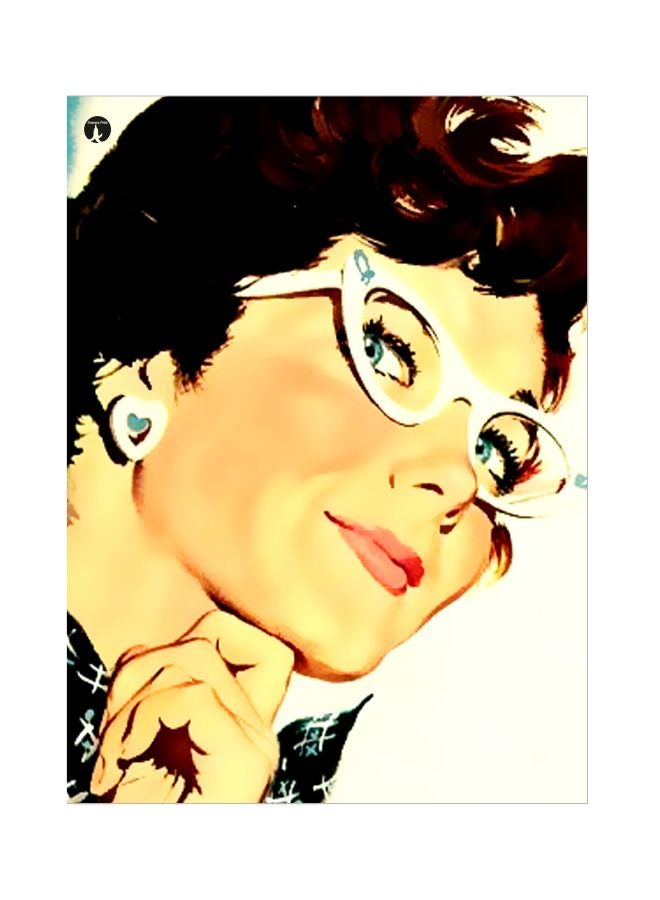 BP Girl Themed Metallic Plate Beige/Black/White 20x15cm