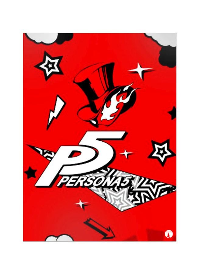 BP Persona5 Themed Metallic Plate Red/Black/White 20x15cm