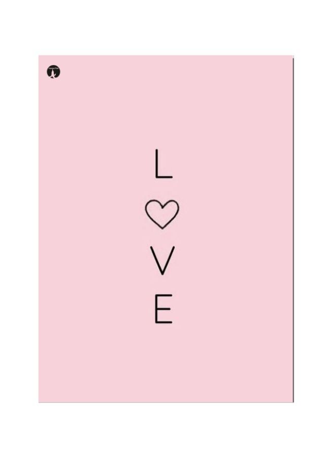 BP Love Themed Metallic Plate Pink/Black 20x15cm