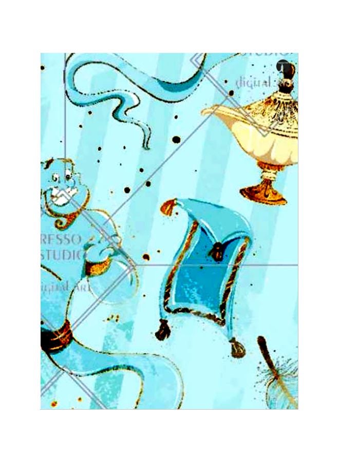 BP Cartoon Themed Metallic Plate Blue/Gold/Black 20x15cm 