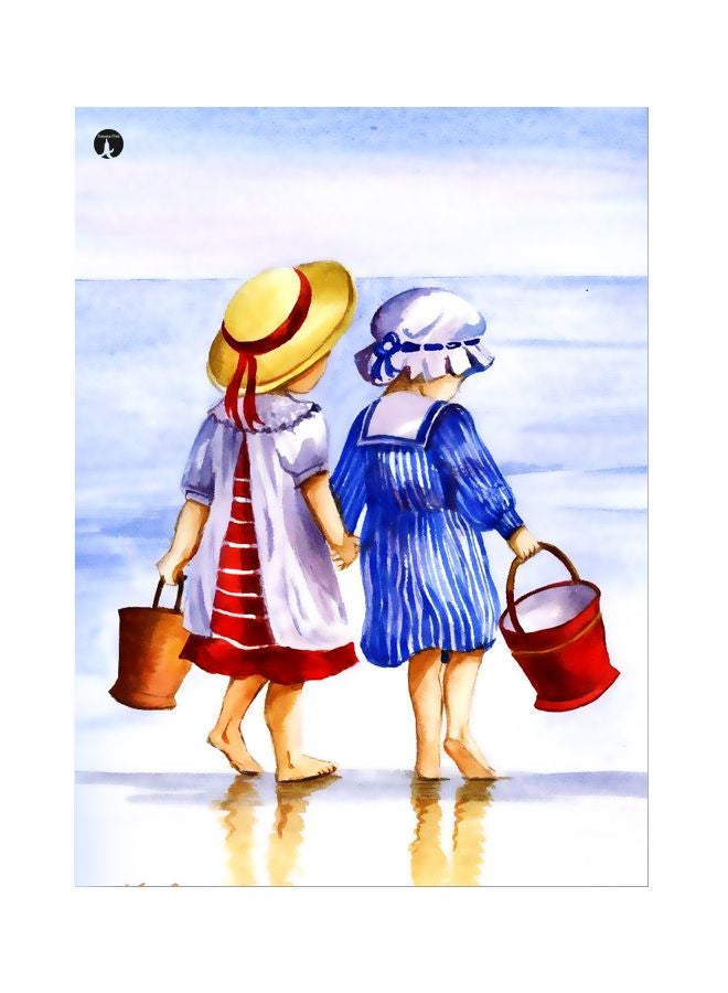 BP Cartoon Character Themed Metallic Plate Blue/Red/White 20x15cm 
