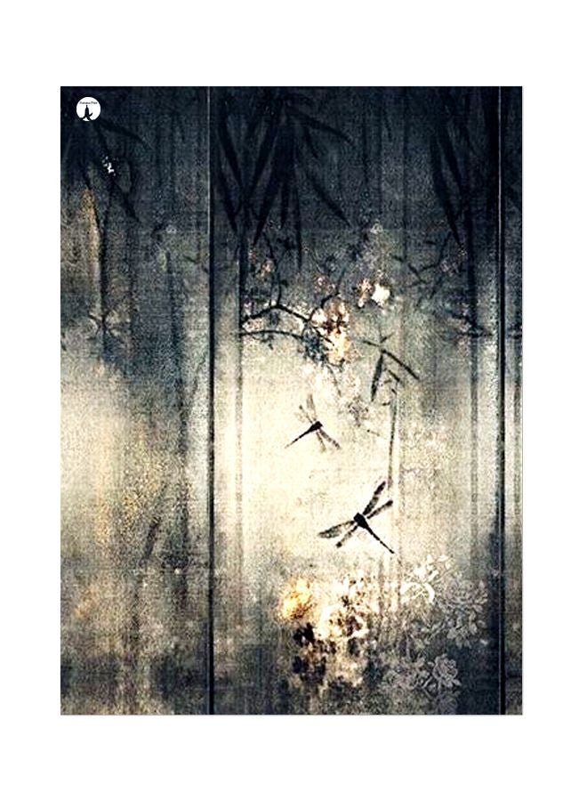 BP Printed Metallic Plate Grey/Beige/Black 20x15cm