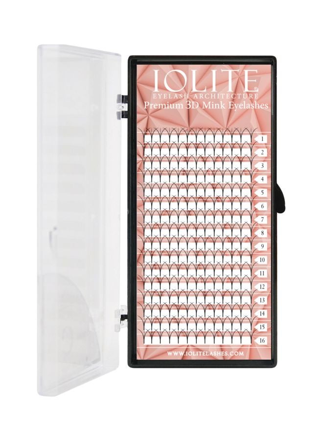 أيولايت رموش مينك فاخرة ثلاثية الأبعاد من 8 أزواج أسود