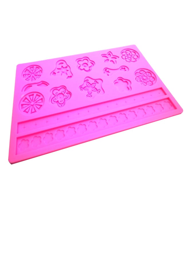 Fondant Cake Decorating Mould Pink 20 x 12cm - Image 1