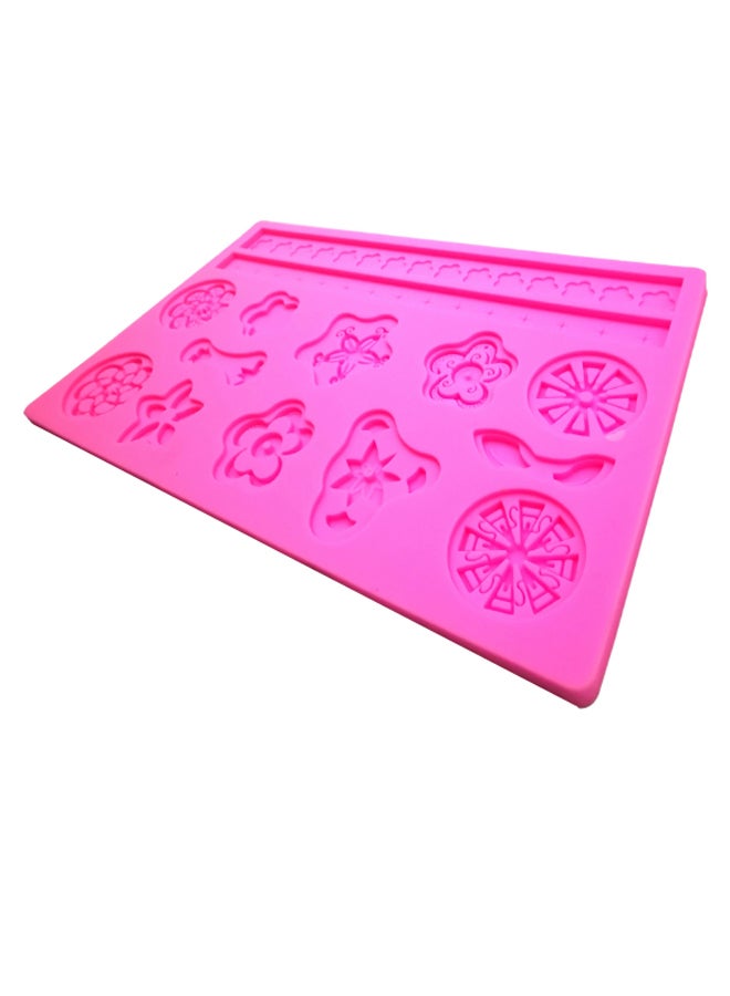 Fondant Cake Decorating Mould Pink 20 x 12cm - Image 2