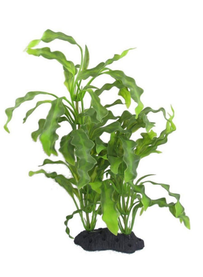 Generic Aquarium Artificial Plant Green/Black 13 x 2.20cm  - Image 1