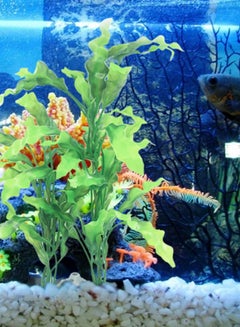 Aquarium Artificial Plant White/Green 13 x 2.20cm - v1595868420/N39489146A_2