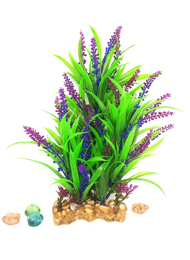 نبات صناعي لتزيين حوض السمك متعدد الألوان 30 x 17سم - Image 1