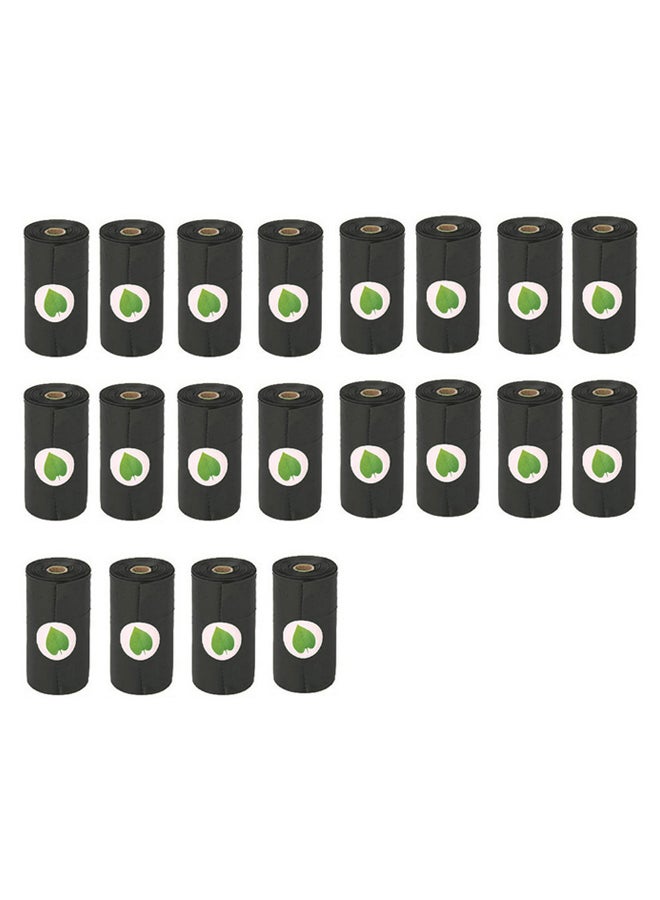 Generic 20-Piece Leak-Proof Degradable Pet Waste Bag Set Black 17.20 x 6.20cm - Image 1