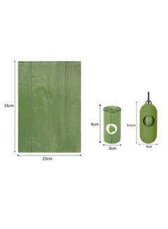 Generic 16-Piece Leak-Proof Degradable Pet Waste Bag Set With Dispenser Green 17.20 x 6.20cm  - Image 2