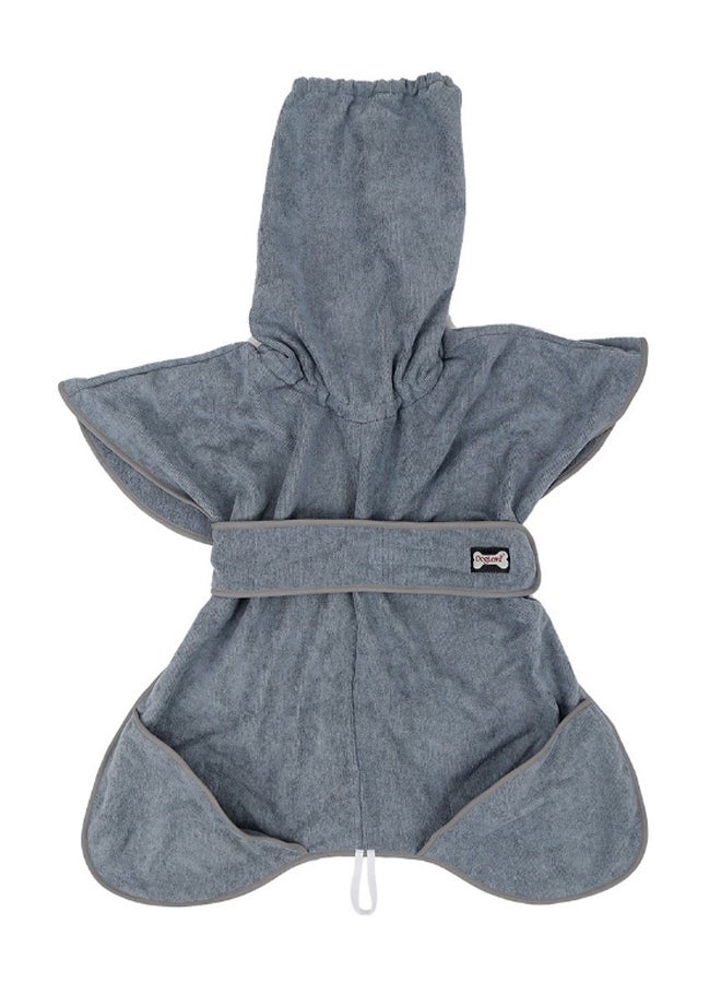 Bath Drying Towel With Hood Belt Grey 28 x 5cm - Image 1