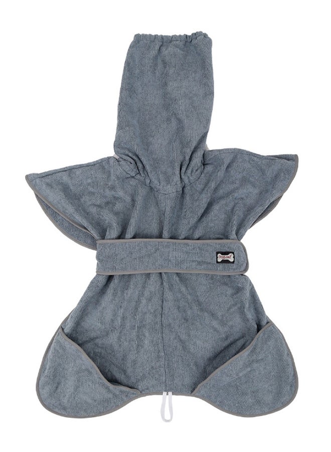 Bath Drying Towel With Hood Belt Grey 24 x 3.5cm - Image 1