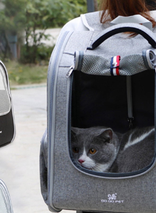 Generic Pet Carrier Travel Backpack Grey 41 x 8cm  - Image 2