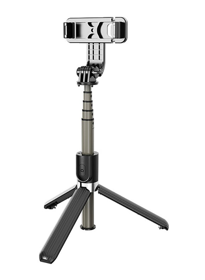 Bluetooth Foldable Handheld Selfie Stick Tripod Black/Grey  - Image 1