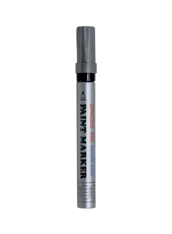 ROCO Chisel Tip Paint Marker Metallic Silver 