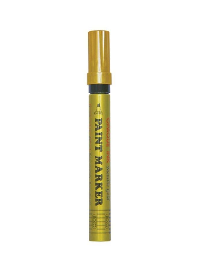 Chisel Tip Paint Marker Metallic Gold